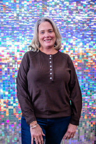 Button-Front Sweater