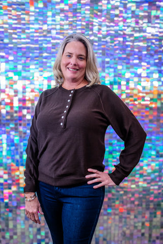 Button-Front Sweater