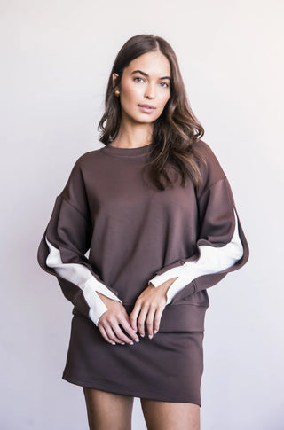P. Cill Cocoa Brown Layered Long Sleeve