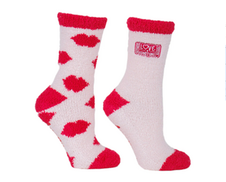 Heart chenille socks
