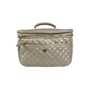 pearl quilted train case