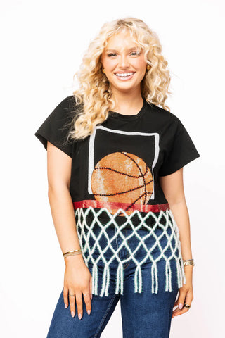 black basketball net tee - QOS