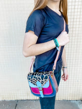 Load image into Gallery viewer, Talia Leather and Hair on Hide Crossbody Bag Purse
