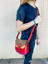 Load image into Gallery viewer, Talia Leather and Hair on Hide Crossbody Bag Purse
