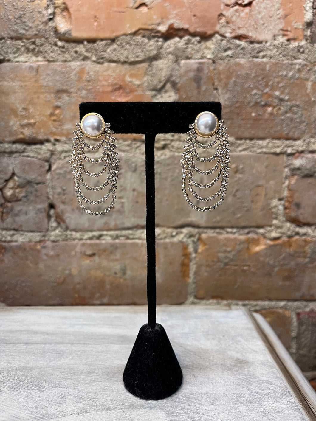 Peral and Diamond Droplet Earrings