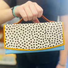 Load image into Gallery viewer, Cassia Leather and Hair on Hide Handle Wallet Clutch
